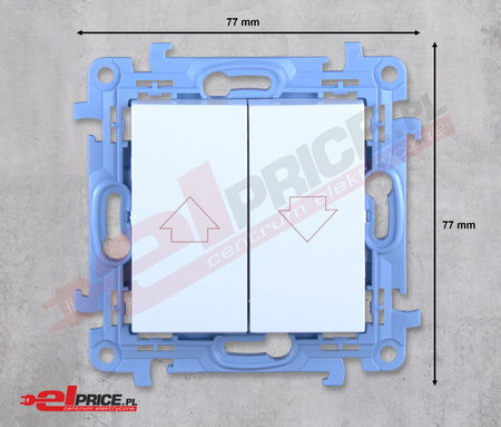 Simon 10 przycisk żaluzjowy biały moduł 10ax czp1.01/11