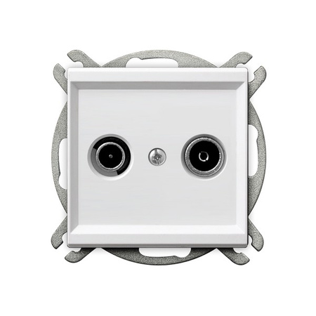 OSPEL SONATA GPA-10RP/m/75 Gniazdo RTV przelotowe 10-dB biały