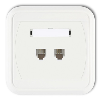 KARLIK LIZA GLT-2  Gniazdo telefoniczne podwójne 2xRJ11