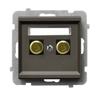 OSPEL SONATA GGN-1R/m/40 Gniazdo głośnikowe pojedyncze czekoladowy