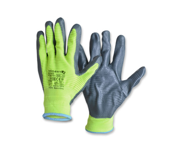 HOGERT HT5K761-10 rękawice karbowane powlekane nitrylem ochronne