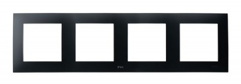 OSPEL Szafir Ramka poczwórna do łączników IP-44 RH-4Z/33 czarny metalik