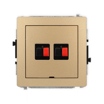 KARLIK DECO 8DGGBO-2  Gniazdo głośnikowe podwójne