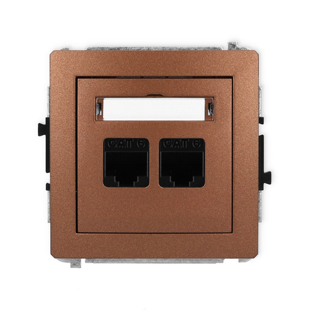 KARLIK DECO 9DGK-4 Gniazdo komputerowe podwójne 2xRJ45