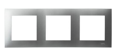 OSPEL SZAFIR R-3Z/18 Ramka potrójna srebro