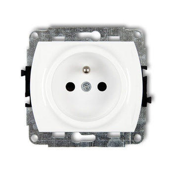 KARLIK TREND GP-1zp  Gniazdo pojedyńcze  z uziemieniem 2P+Z (przesłony torów prądowych)