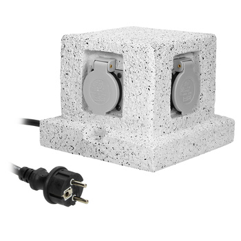 Gniazdo ogrodowe SŁUPEK, 4x2P+Z (schuko), kabel gumowy H07RN-F 3x1,5mm², 3m