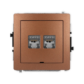 KARLIK DECO 9DGKBO-6  Gniazdo komputerowe podwójne 2xRJ45