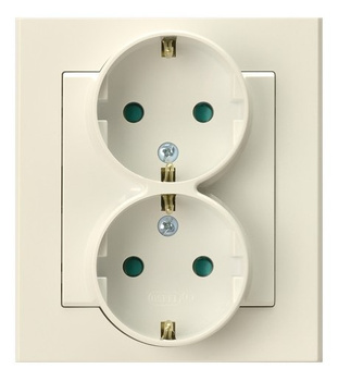 OSPEL SONATA GP-2RSP/27 Gniazdo podwójne z/u schuko z przesłonami