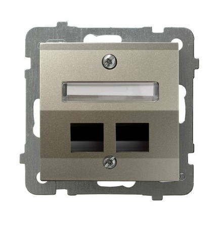 Ospel as GPK-2GS/p/45 Obudowa gniazda podwójnego typu Keystone skośna