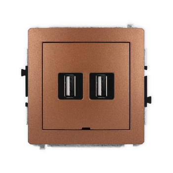 KARLIK DECO 9DGUSBBO-2  Gniazdo podwójne 2xUSB A-A 2.0