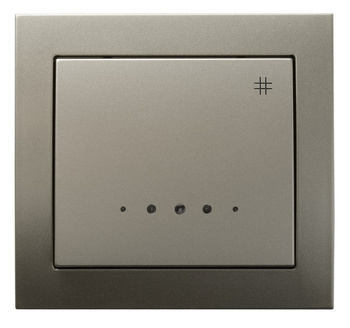 OSPEL KIER ŁP-4WS/45 Łącznik krzyżowy z podświetleniem satyna