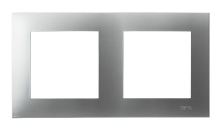 OSPEL SZAFIR R-2Z/18 Ramka podwójna srebro