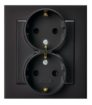 OSPEL SONATA GP-2RS/33 Gniazdo podwójne z/u schuko kompletne