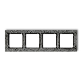 KARLIK DECO 11-12-DRB-4 Ramka uniwersalna poczwórna - beton (ramka: antracytowa; spód: czarny)