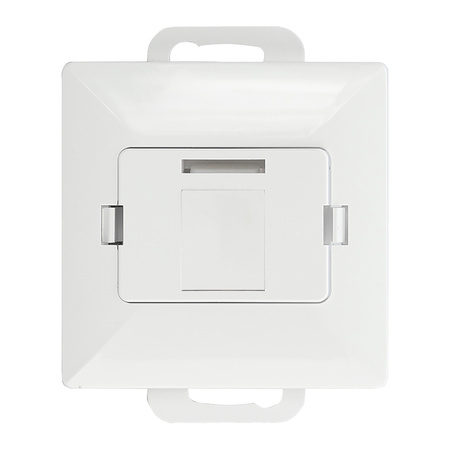 Płytka czołowa + 1xRJ45 Pearl, PC+ARJ45/P1, biały