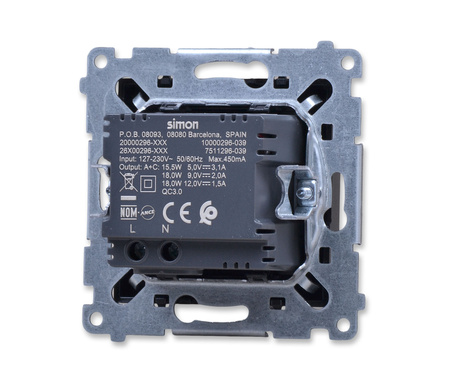 Kontakt Simon55 tec2ca.01/149 ładowarka usb podwójna typ a+c