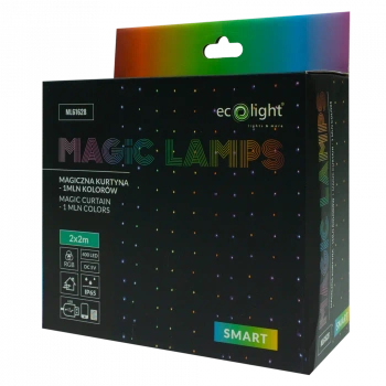 PLASTROL Kurtyna T-01081 Magiczna kurtyna 400 led multikiolor 2x2m DC5V
