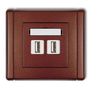KARLIK FLEXI 9FGUSB-6  Gniazdo podwójne 2xUSB A-A 3.0