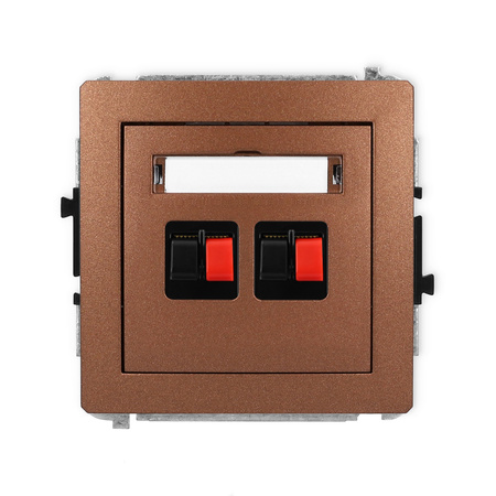 KARLIK DECO 9DGG-2 Gniazdo głośnikowe podwójne