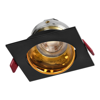 FONDI SC ramka dekoracyjna oprawy punktowej, MR16/GU10 max. 50W, kwadrat, stała, aluminiowa, czarno-złota