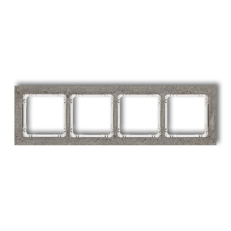KARLIK DECO 28-0-DRB-4 Ramka uniwersalna poczwórna - beton (ramka: ciemnoszary; spód: biały)