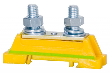 F-ELEKTRO F2.0049 Zacisk ochronny oczkowy 2xM8 - żółto/zielony