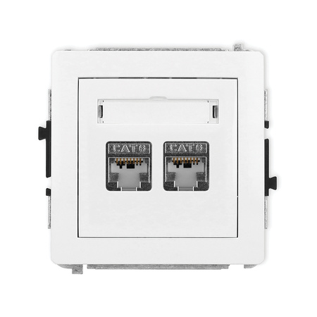 KARLIK DECO 25DGK-6 Gniazdo komputerowe podwójne 2xRJ45