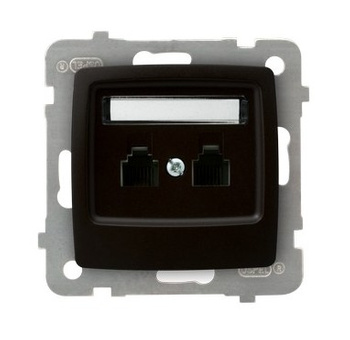 OSPEL KARO GPT-2SN/m/40 Gniazdo telefoniczne podwójne niezależne