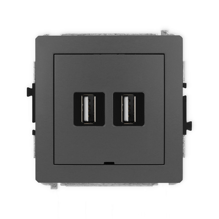 KARLIK DECO 28DGUSBBO-2  Gniazdo podwójne 2xUSB A-A 2.0