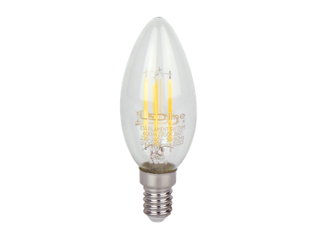 LED line LITE żarówka LED E14 5W 2700K 600lm 220-240V FILAMENT C35 ŚWIECZKA ŚCIEMNIALNA