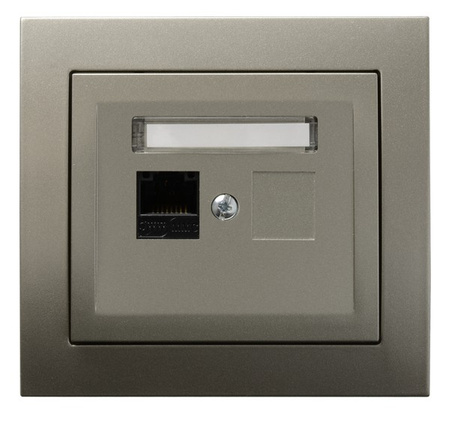 OSPEL KIER GPK-1W/K/45 Gniazdo komputerowe pojedyncze, kat. 5e MMC satyna