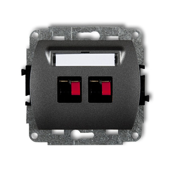 KARLIK TREND 11GG-2  Gniazdo głośnikowe podwójne