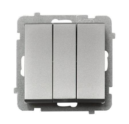 OSPEL SONATA ŁP-24R/m/38 Łącznik potrójny zwierny srebro