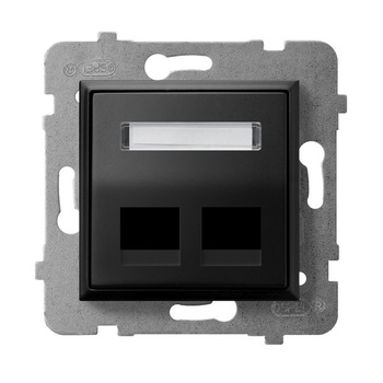 Ospel aria GPK-2US/p/33 Obudowa gniazda podwójnego typu Keystone skośna