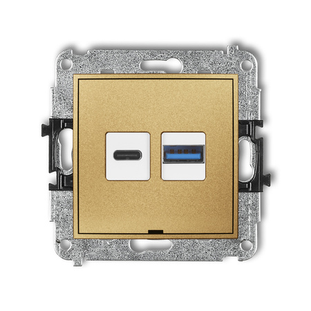 KARLIK ICON 29ICUSBBO-8  Ładowarka USB podwójna  USB C + USB A