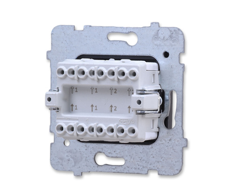 OSPEL ARIA ŁP-19U/m/33 Łącznik podwójny krzyżowy czarny metalik