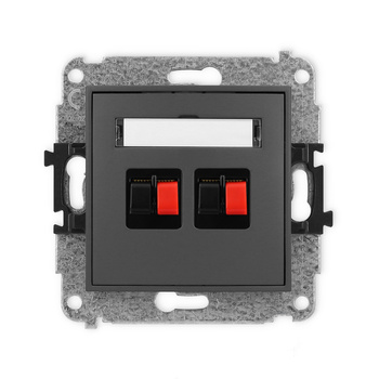KARLIK ICON 28IGG-2  Gniazdo głośnikowe podwójne