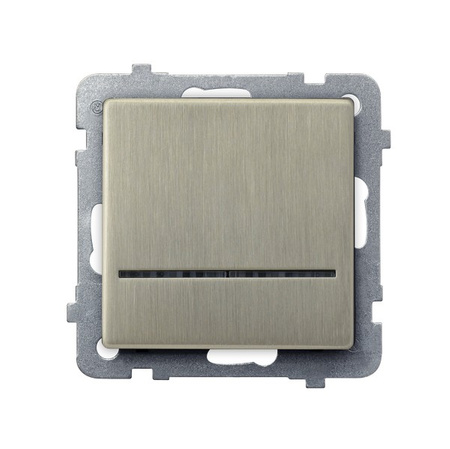 OSPEL SONATA NOWE SREBRO ŁP-12RMS/m/44 Łącznik kontrolny z podświetleniem niebieskim