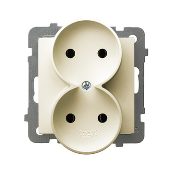 Ospel as GP-2GR/m/27 Gniazdo podwójne moduł bez ramki