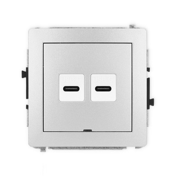 KARLIK DECO 7DGUSBBO-8  Gniazdo podwójne 2xUSB C-C