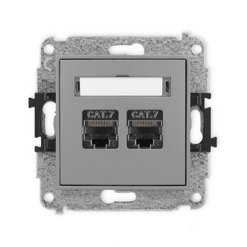 KARLIK ICON 27IGK-10  Gniazdo komputerowe podwójne 2xRJ45