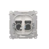 Kontakt-Simon Basic Gniazdo RJ45 kat 6 podw. z przesł. BM62.01/11 Biały