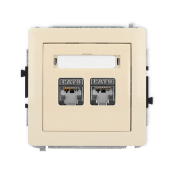 KARLIK DECO 1DGK-6  Gniazdo komputerowe podwójne 2xRJ45