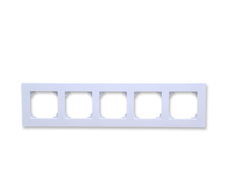 Kontakt Simon 55 line tr5/111 ramka 5-krotna biały mat