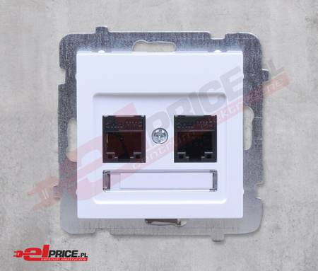 Ospel as gpk-2g/k/m/00 gniazdo komputerowe podwójne kat.5e