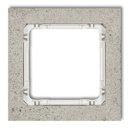 KARLIK DECO 27-0-DRB-1 Ramka uniwersalna pojedyncza - beton (ramka: jasnoszara; spód: biały)