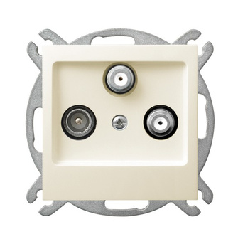 OSPEL AS GPA-G2S/m/27 Gniazdo RTV-SAT z dwoma wyjściami SAT ecru