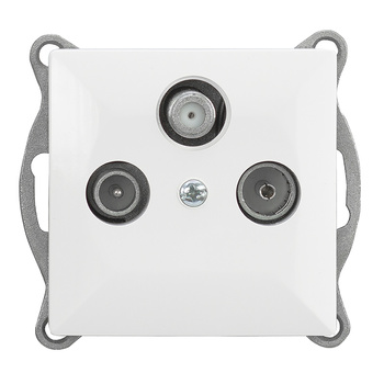 Gniazdo abonenckie ,,RTV/SAT" Pearl, GAPS-2P, biały