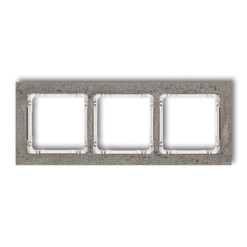 KARLIK DECO 28-0-DRB-3 Ramka uniwersalna potrójna - beton (ramka: ciemnoszary; spód: biały)